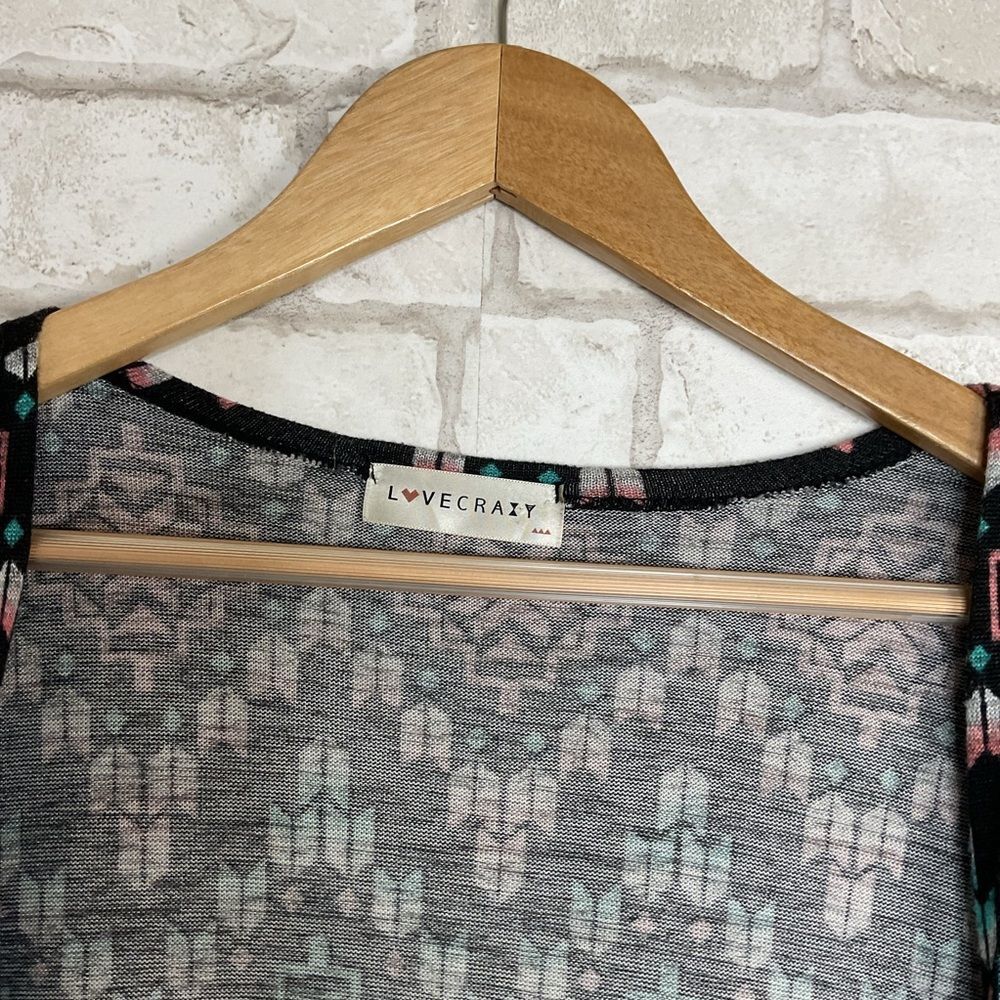 Vibrant Patterned Open Front Cardigan - Picture 10 of 12